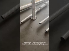 नई सौर दीपक एल्यूमीनियम पोल स्प्रे पैकेजिंग प्रक्रिया