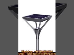 नए सौर उद्यान प्रकाश बांह को पॉलिश किया जा रहा है।