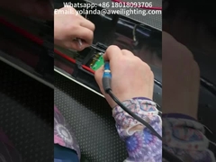 नया सौर बेलनाकार दीपक वेल्डिंग और स्थापना कार्य।