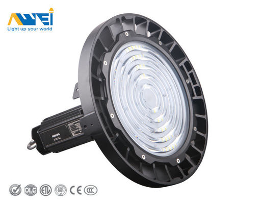 150w एलईडी हाई बे लाइट यूएफओ हाई बे लाइट फिक्स्चर IP65 150lm/w वेयरहाउस के लिए सीई अनुमोदित